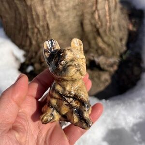 Picture (1) Jasper dog carving | crystal